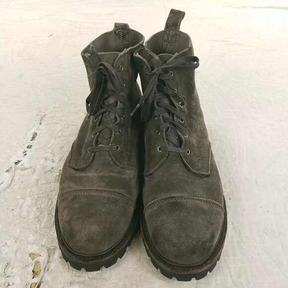 Allen Edmonds Caen Normandy Cap Toe Boots Brown Suede Leather Mens Size 13 D - Picture 3 of 9